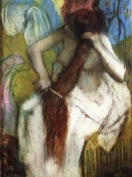 Edgar Degas Woman Combing Her Hair Norge oil painting art